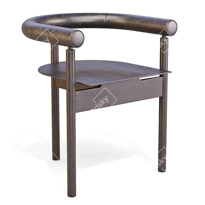 Orbe Basic Dining Chair - Artistic Elegance 3D model image 2