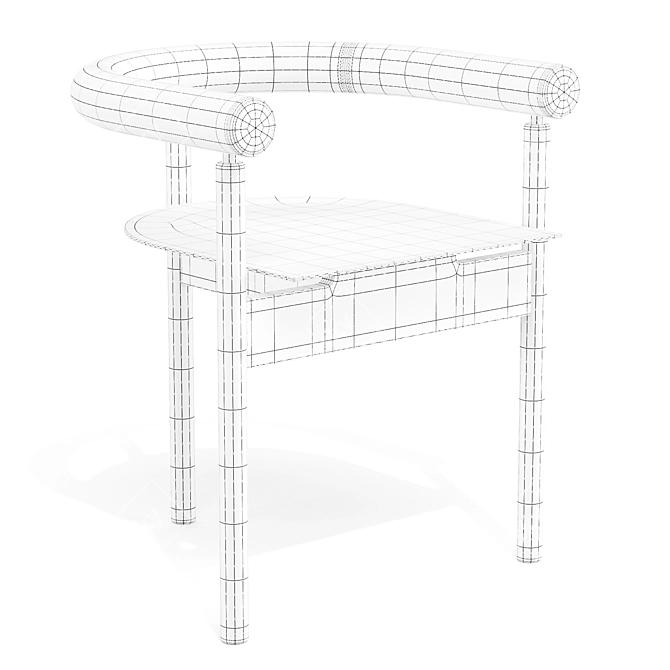 Orbe Basic Dining Chair - Artistic Elegance 3D model image 7