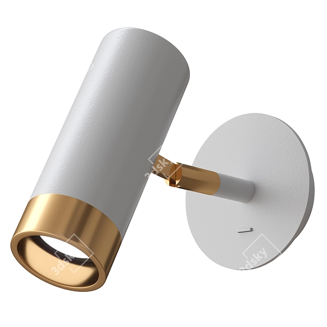 Sleek Metal Wall Sconce 3D model image 6