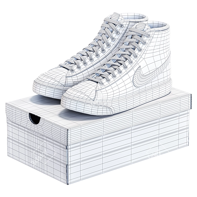 Premium Nike Blazer Shoes 2015 3D model image 5