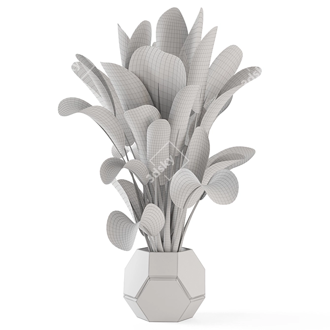 Handmade Stone Pot Indoor Plants 3D model image 5