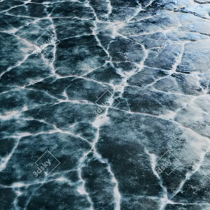 Cracked Ice 4K Textures Bundle 3D model image 8