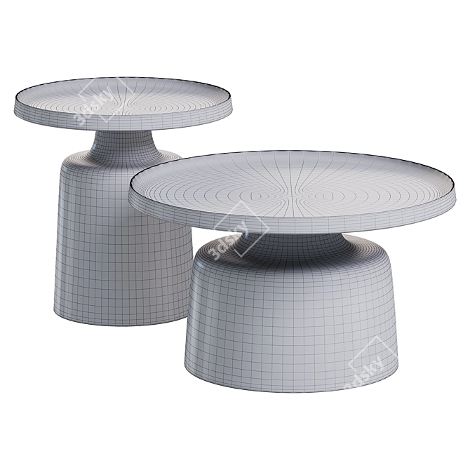 Modern Round Coffee Table Designs 3D model image 3