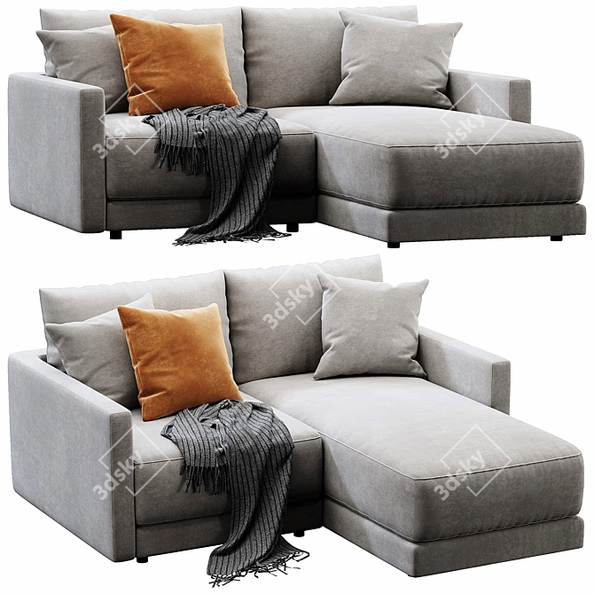 Modern 2-Piece Sectional Sofa 3D model image 5