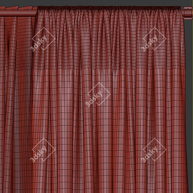 Refurbished Curtain Design 3D model image 3