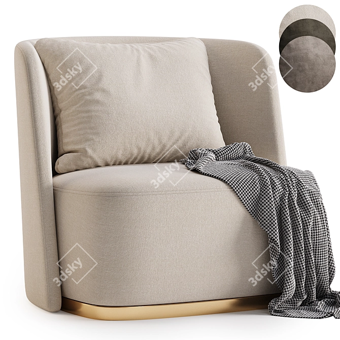 Luxury Armchair MCQUEEN by Cazarina 3D model image 1
