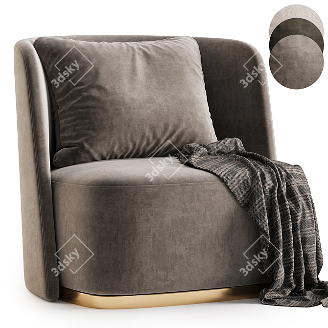 Luxury Armchair MCQUEEN by Cazarina 3D model image 3