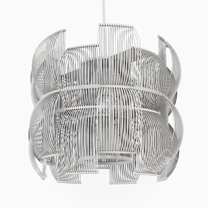 Bamboo Lines Pendant Light 3D model image 5