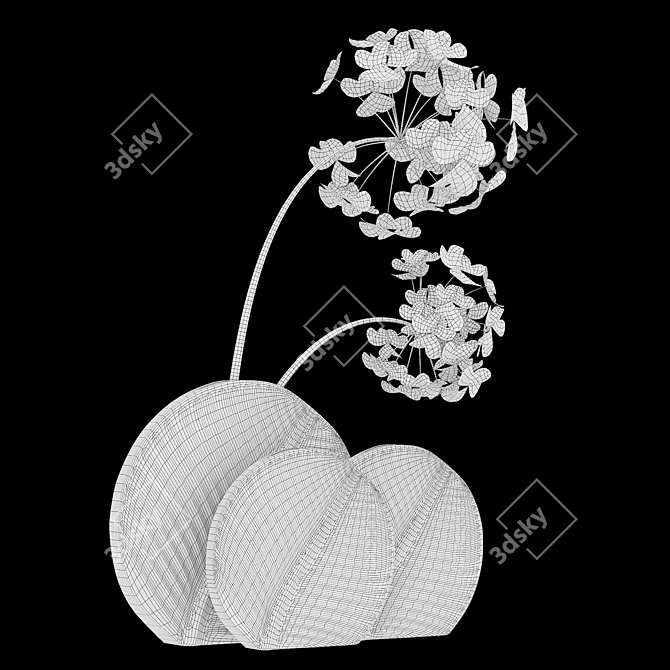 Elegant Vase Décor Piece 3D model image 4