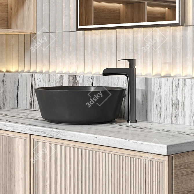 Customizable Bathroom Furniture Set 3D model image 2