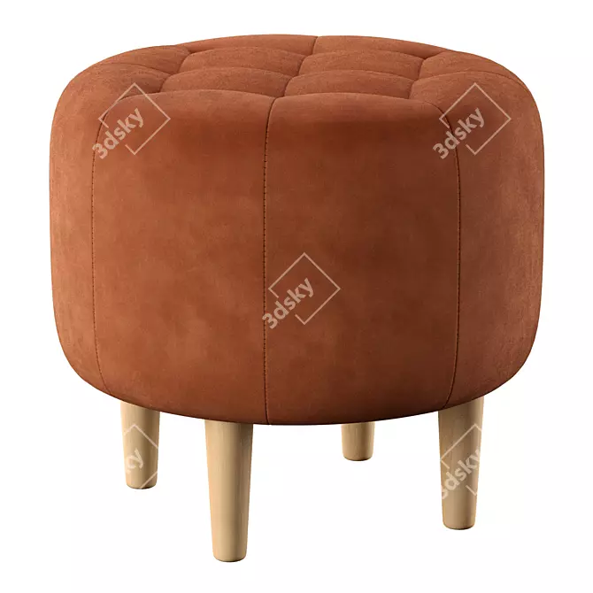 Velvet Pouf Oron by Divan.ru 3D model image 2