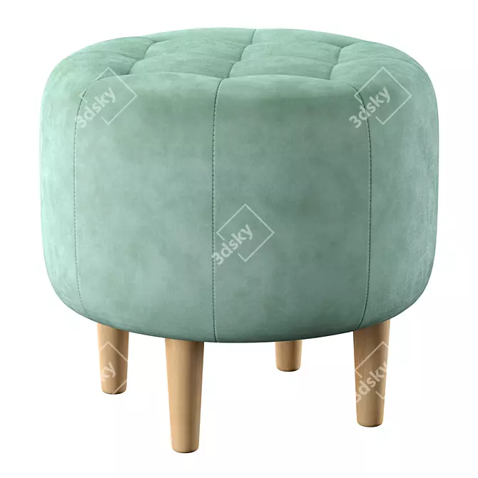 Velvet Pouf Oron by Divan.ru 3D model image 4