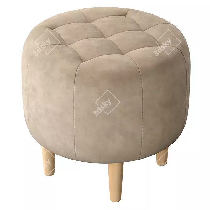 Velvet Pouf Oron by Divan.ru 3D model image 5