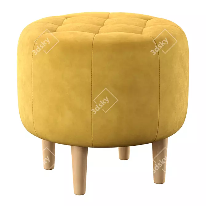 Velvet Pouf Oron by Divan.ru 3D model image 9