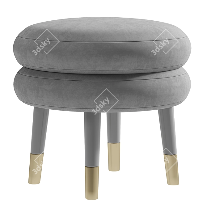 Modern Marshmallow Stool: Functional Chic 3D model image 1