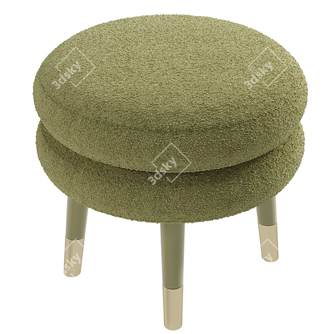 Modern Marshmallow Stool: Functional Chic 3D model image 4