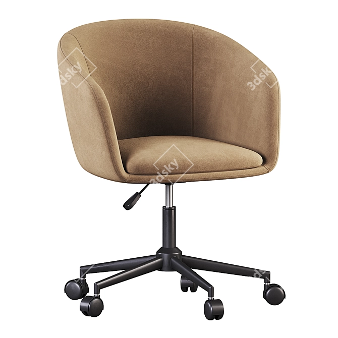 Thea Office Chair Rotating Wheelchair 3D model image 3