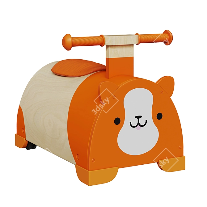 Janod Hamster Ride-On Toy 3D model image 1