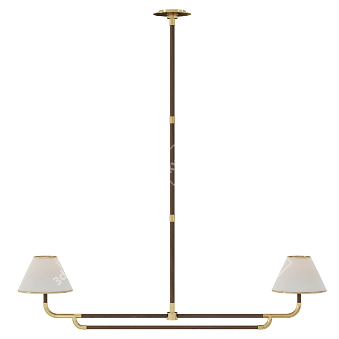 Rigby Large Linear Chandelier Visual Comfort 3D model image 4