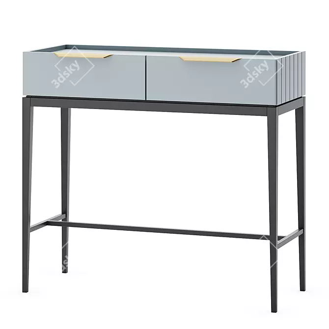 2-Drawer Metropolitan Console Stand 3D model image 1