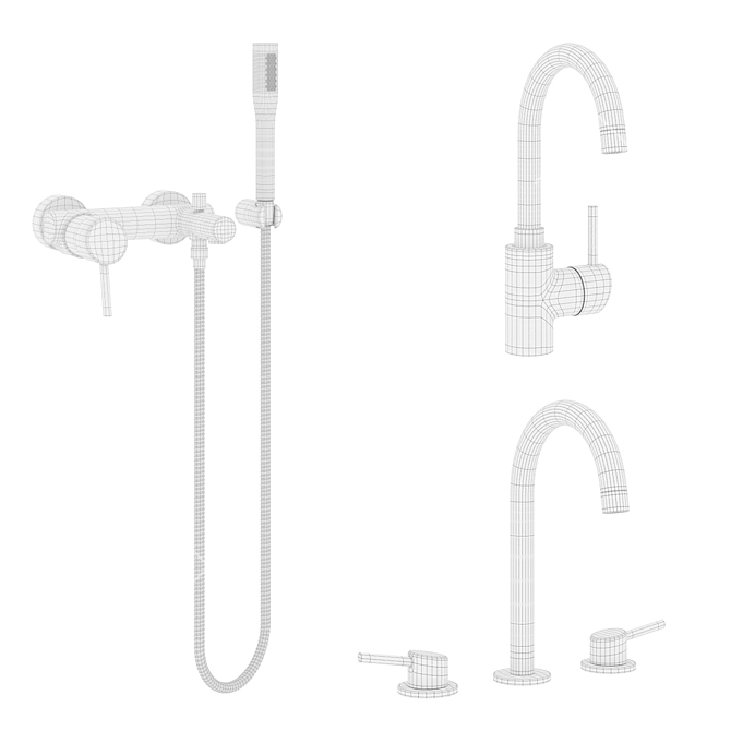 Grohe Concetto Mixer Set 3D model image 1