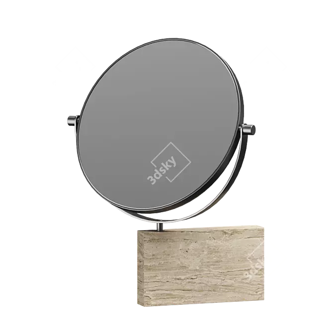 Modern Marble Vanity Mirror Set 3D model image 4