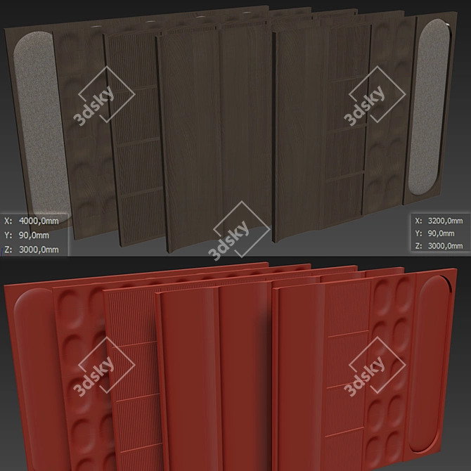 Decorative Wall Panels 1 3D model image 7