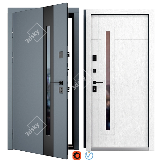 Metal Entry Door MG 815/146 3D model image 1