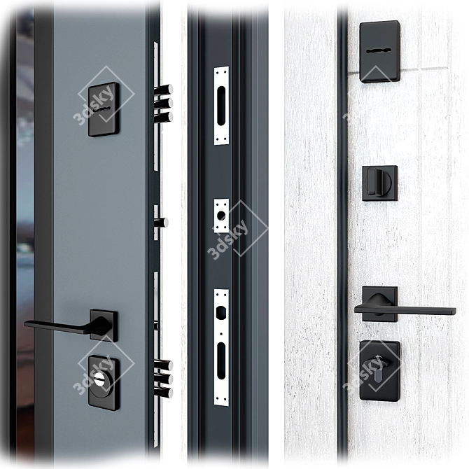 Metal Entry Door MG 815/146 3D model image 2