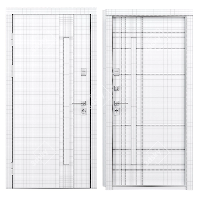 Metal Entry Door MG 815/146 3D model image 4