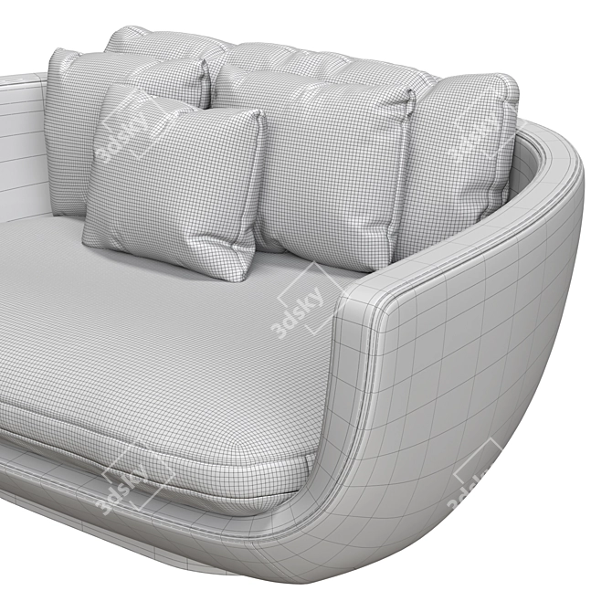 Modern Montreal 2-Seat Sofa 3D model image 6