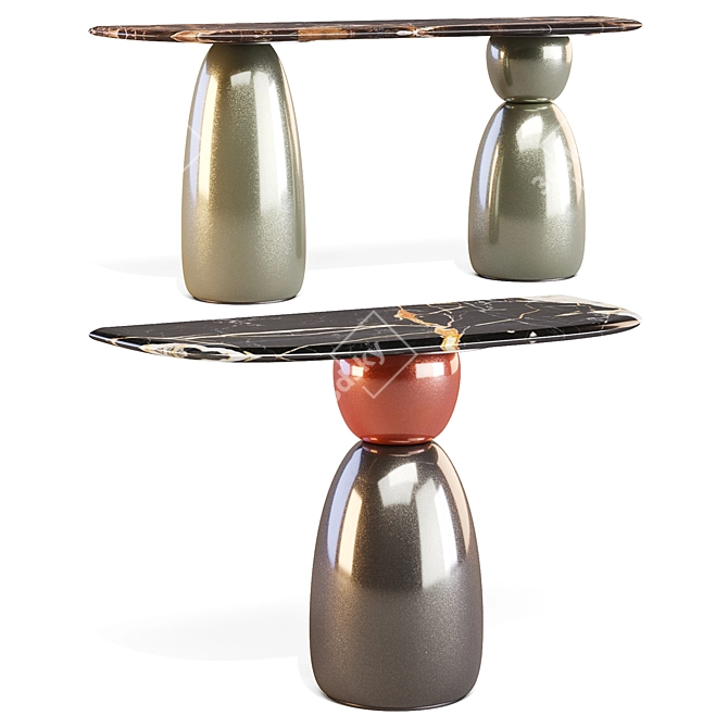 Gem Tower Console Table 3D model image 1