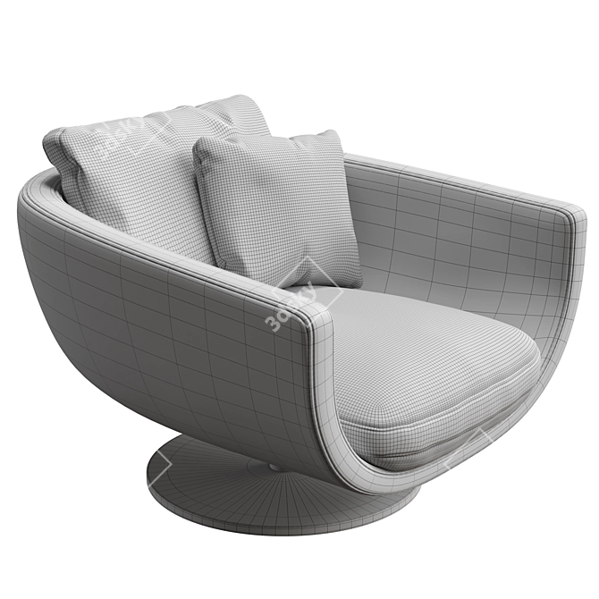 Modern Montreal Armchair: Artistic Design 3D model image 6