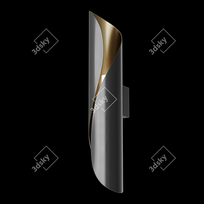Modern Corner Galla Wall Light 3D model image 2