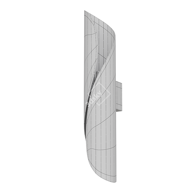 Modern Corner Galla Wall Light 3D model image 3