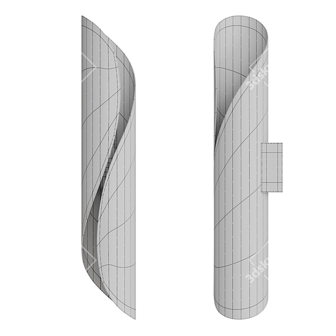 Modern Corner Galla Wall Light 3D model image 4