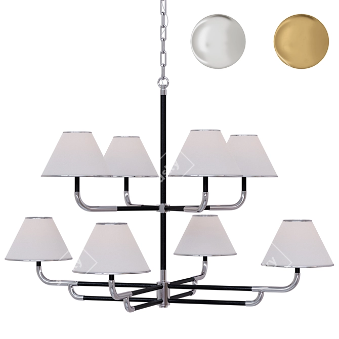 Rigby Grande Two-Tier Chandelier: Visual Comfort 3D model image 1