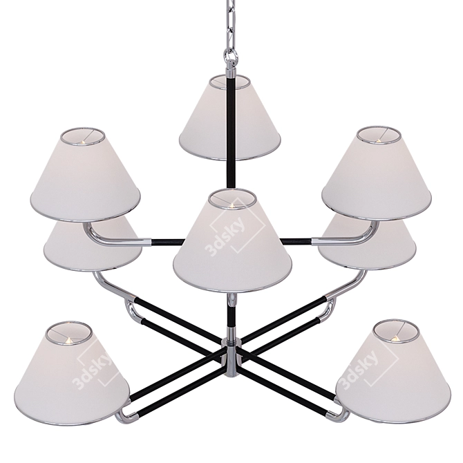 Rigby Grande Two-Tier Chandelier: Visual Comfort 3D model image 3