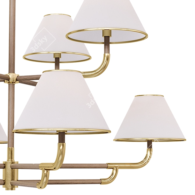 Rigby Grande Two-Tier Chandelier: Visual Comfort 3D model image 6