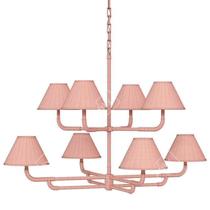 Rigby Grande Two-Tier Chandelier: Visual Comfort 3D model image 7