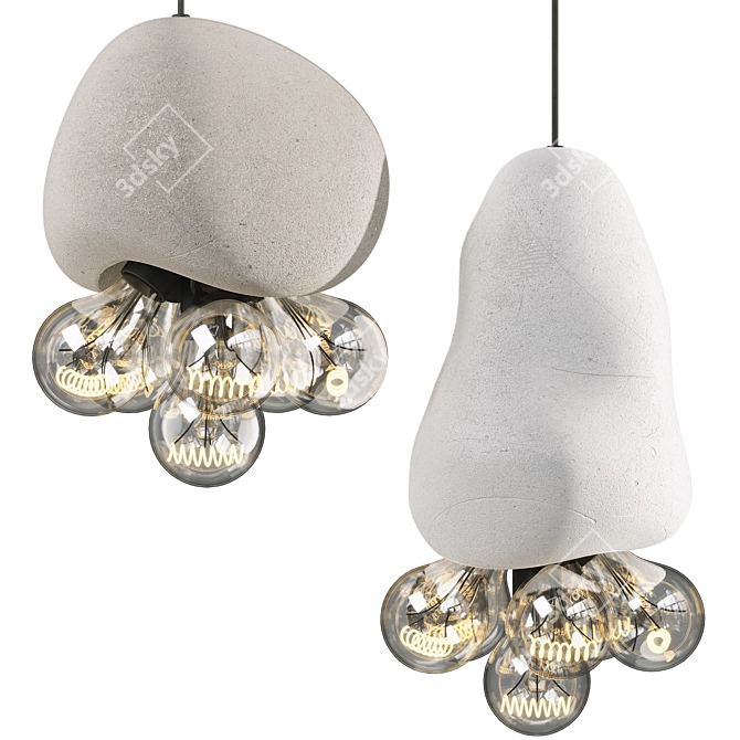 MAKHNO MEDUSA Pendant Lamp, Quad Mesh 3D model image 1