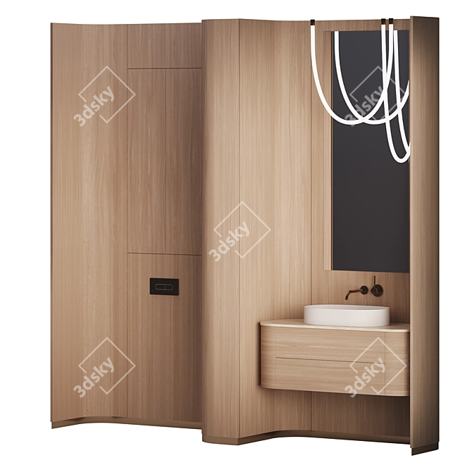 Wave Organic Bathroom Furnishings 3D model image 2