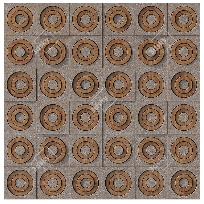 Ethnic Style Wall Panel 3D model image 2