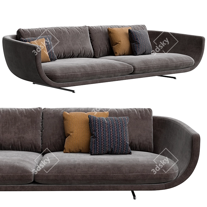 Bold Statement Montreal Sofa 3D model image 1