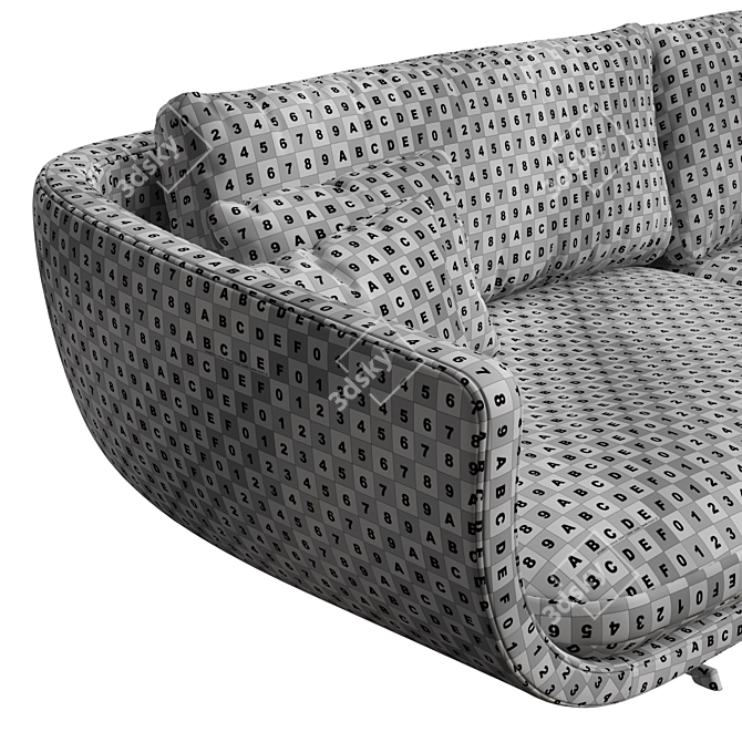 Bold Statement Montreal Sofa 3D model image 7