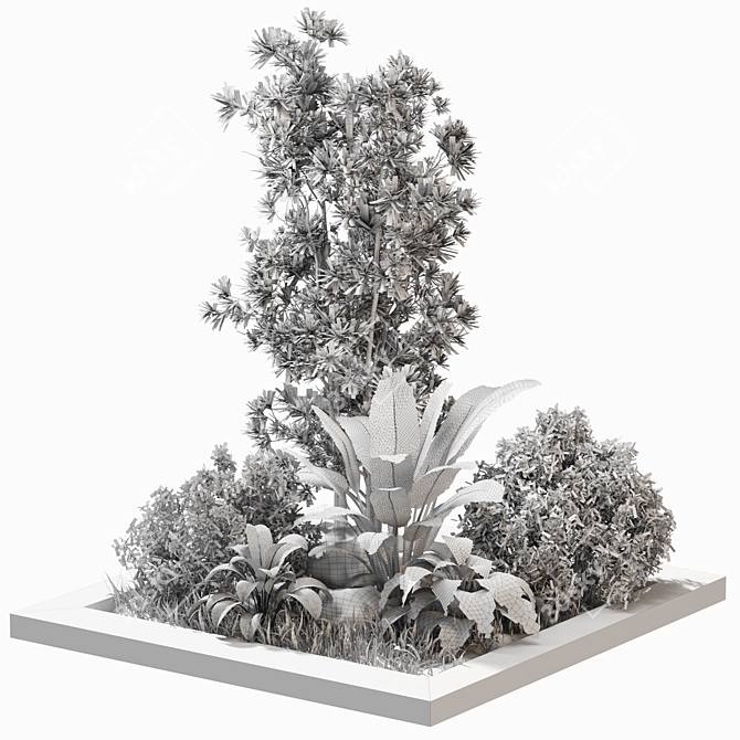 Outdoor Plant Set 01: Vibrant Greenery 3D model image 6