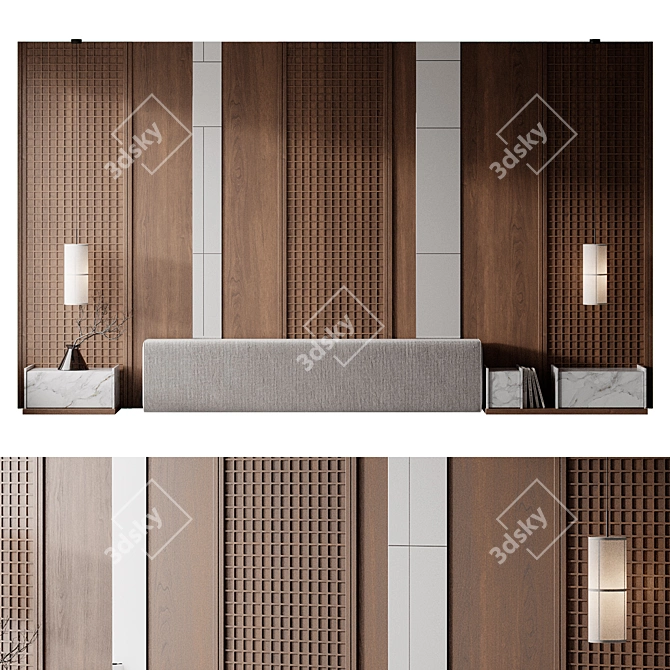 Headboard 7 Design Model 3D model image 2