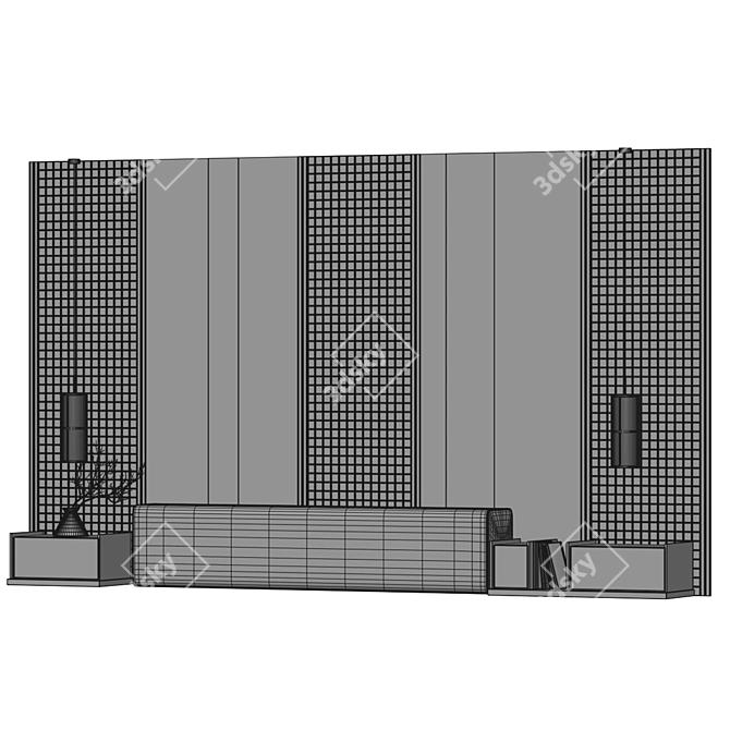 Headboard 7 Design Model 3D model image 4