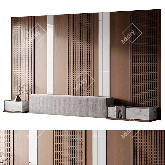 Headboard 7 Design Model 3D model image 5