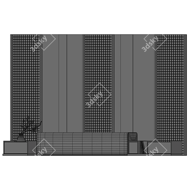 Headboard 7 Design Model 3D model image 8